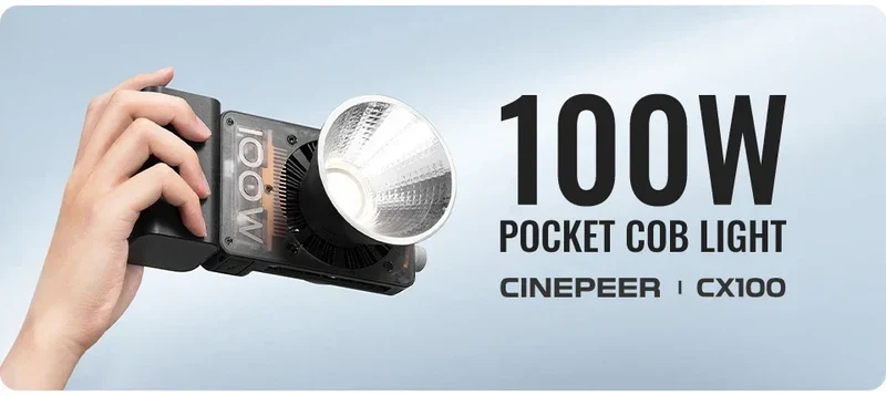 ZHIYUN Official CINEPEER CX100 100W Pocket Video Light Handheld Led COB Light Photo Fill Light Photography Lighting