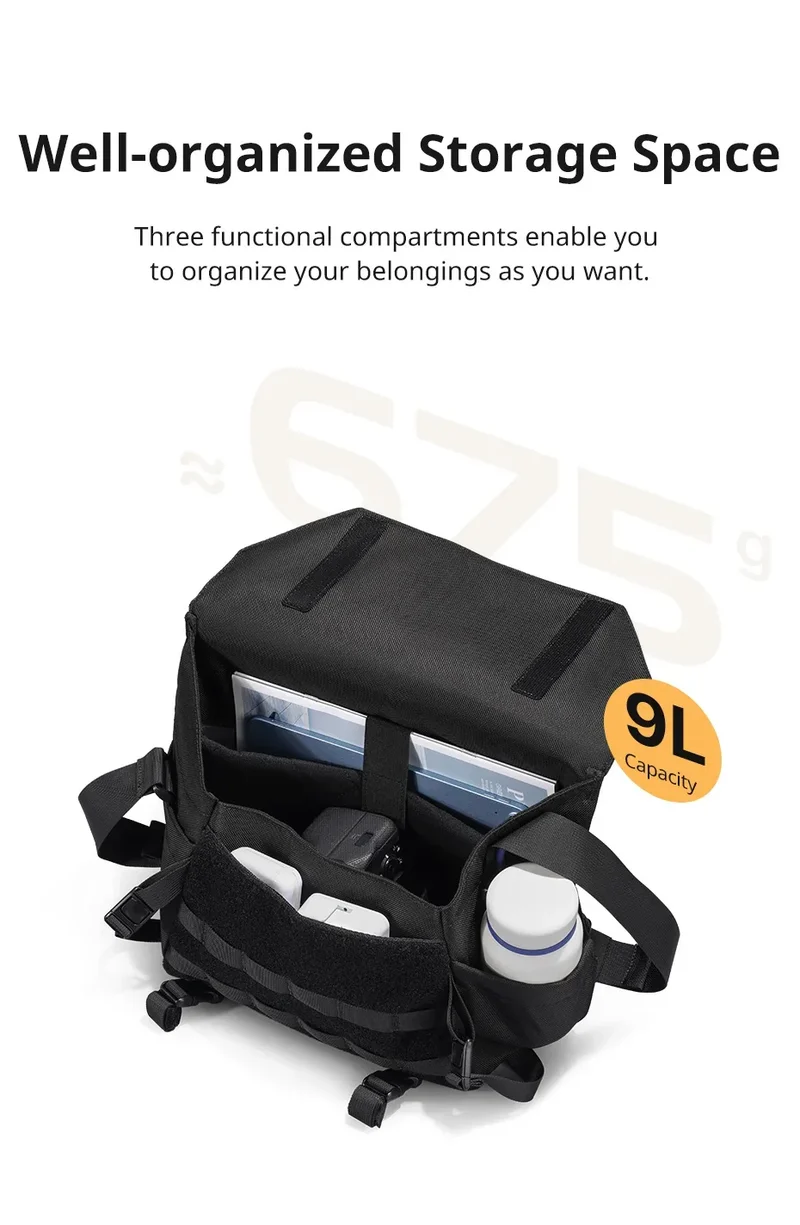 Ulanzi BC08 Sling Bag Photography Shoulder Bag for Tripod Mirrorless Camera Smartphone Tablet Waterproof Bag