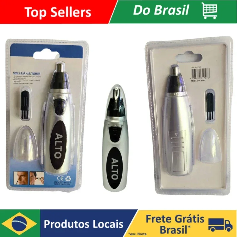 Aparador Removedor de Pelos Elétrico/ Buço, Portátil para Nariz/Orelha/Rosto / Depilador Facial