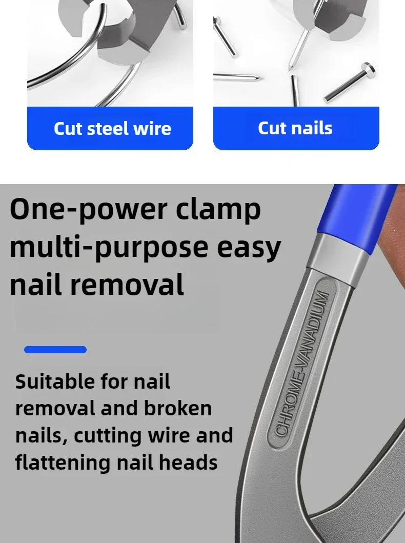 RUR Tower Pincers Non-slip Grips Pliers Flat Mouth Cattle Horse Hoof Nippers Snips Puller Hand Tools Pulling Nails Cutting Wires