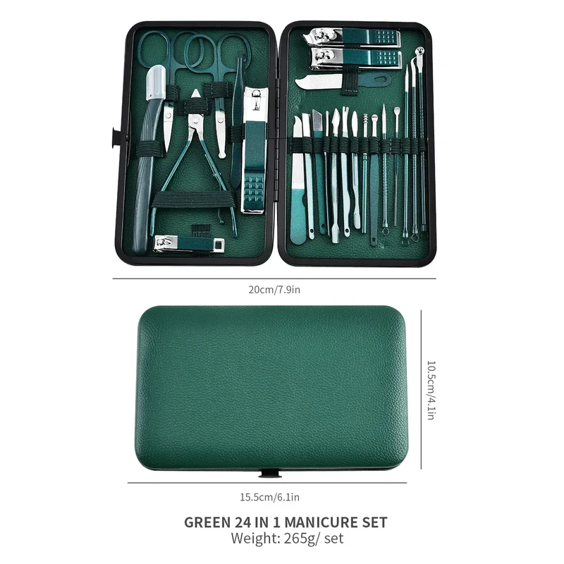 7/13/24pcs Manicure Tool Set, Cuticle Nippers And Cutter Kit, Professional Nail Clippers Pedicure Kit, Nail Art Tools