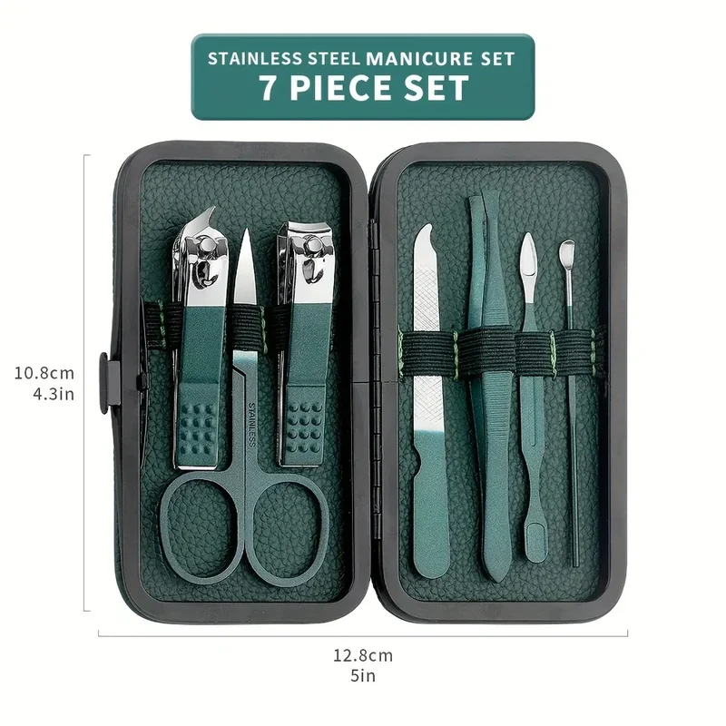 7/13/24pcs Manicure Tool Set, Cuticle Nippers And Cutter Kit, Professional Nail Clippers Pedicure Kit, Nail Art Tools