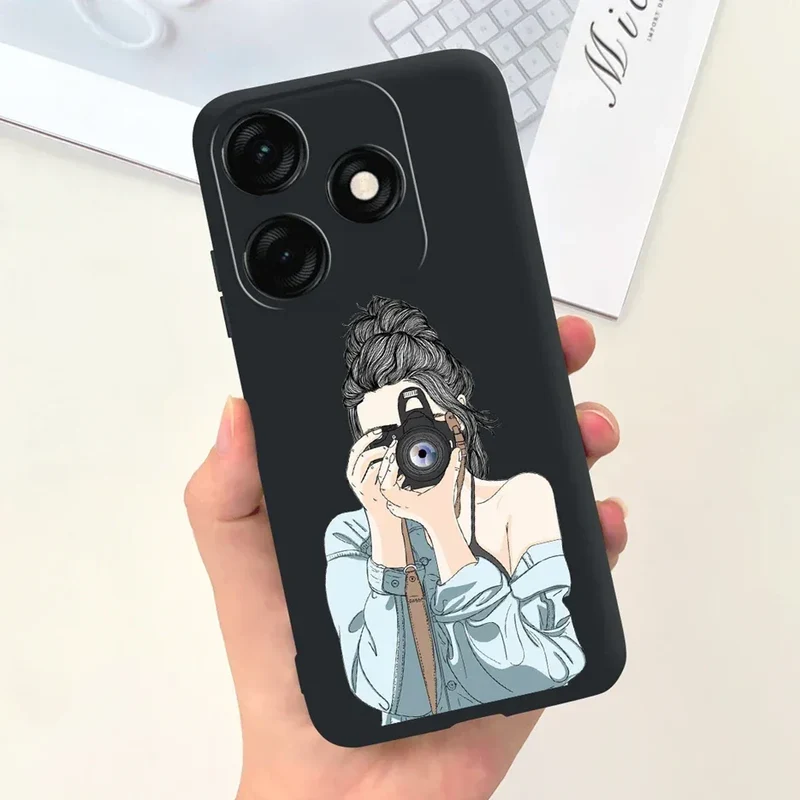 For Tecno Spark 20 Case Spark 20C BG7n Prety Girls Butterfly Painted Phone Case For Tecno Spark 20 Pro Spark20 C Soft TPU Fundas