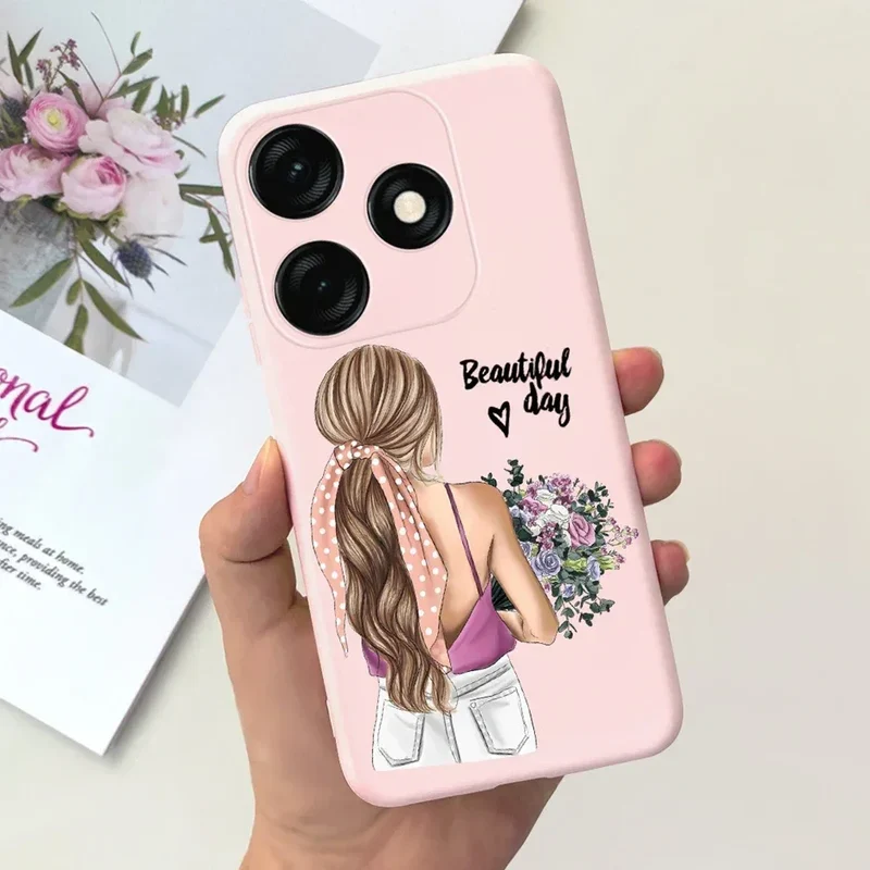 For Tecno Spark 20 Case Spark 20C BG7n Prety Girls Butterfly Painted Phone Case For Tecno Spark 20 Pro Spark20 C Soft TPU Fundas
