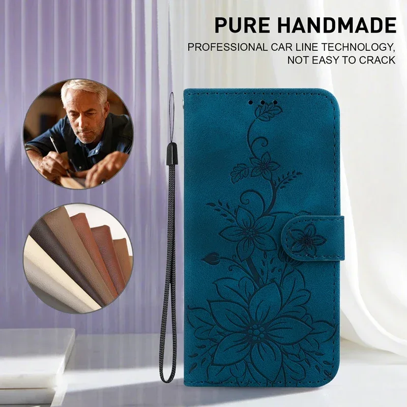 For Xiaomi Redmi 13 Case Solid Color Leather Flip Phone Case for Xaomi Redmi 13 Cover Redmi13 13C 5G Wallet Card Slots Etui