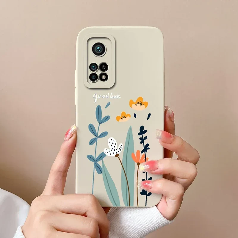 For Xiaomi Mi 10T 5G Phone Case Matte Liquid Silicone Shell For Xiaomi Mi 10T Pro 5G Cute Cat Cartoons Ultrathin Fashion Fundas