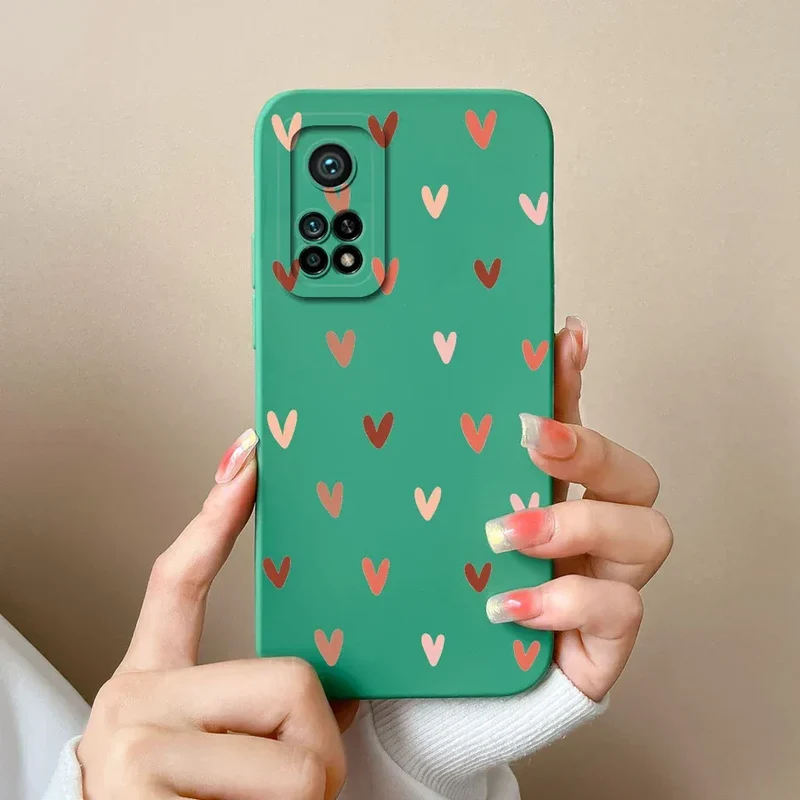For Xiaomi Mi 10T 5G Phone Case Matte Liquid Silicone Shell For Xiaomi Mi 10T Pro 5G Cute Cat Cartoons Ultrathin Fashion Fundas