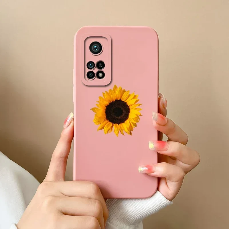 For Xiaomi Mi 10T 5G Phone Case Matte Liquid Silicone Shell For Xiaomi Mi 10T Pro 5G Cute Cat Cartoons Ultrathin Fashion Fundas