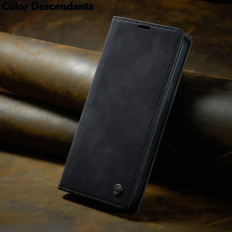 Iphone 15 Pro Max Case Iphone 13 14 12 11 Pro Max SE X XR XS Max 8 7 6 6S Plus Card Slot High-grade Leather Cover Phone Case