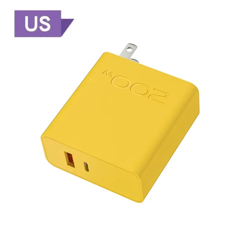 New 200W Ultra Fast Charger USB PD 2-In-1 Type C Fast GaN Phone Charger For Iphone Huawei Samsung Xiaomi Oppo EU US Plug