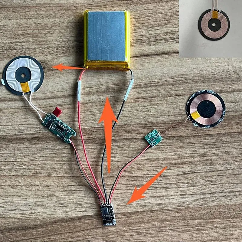 1A 3W 600mA/5W Wireless Charging Receiver Module Small Coil Built-in 5V Charging Wireless Charger PCBA Board
