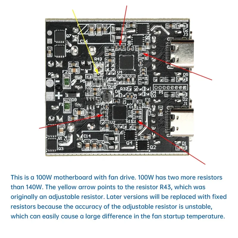 PD140W/PD100W Fast Charging Desktop Charger Module Full Protocol DIY Motherboard Single-Channel Dual-Channel Charger Module