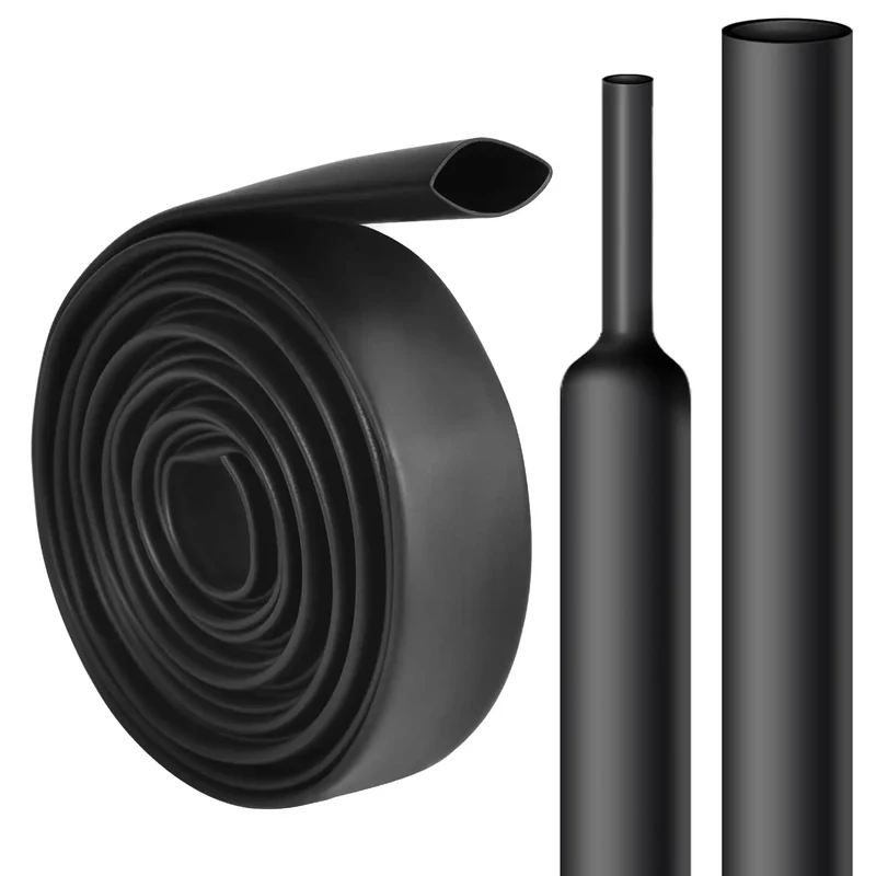 1M 4:1 4/6/8/12/16mm Heat Shrink Tubing Marine Grade Waterproof Adhesive Lined Black Polyolefin Sleeving Wrap Shrinking 4 to 1