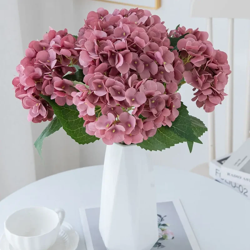 Artificial Flowers 1 Bundle Silk Hydrangea Wedding Decorative Bridal Accessories Clearance Festival Decor Vases Home Diy Bouquet