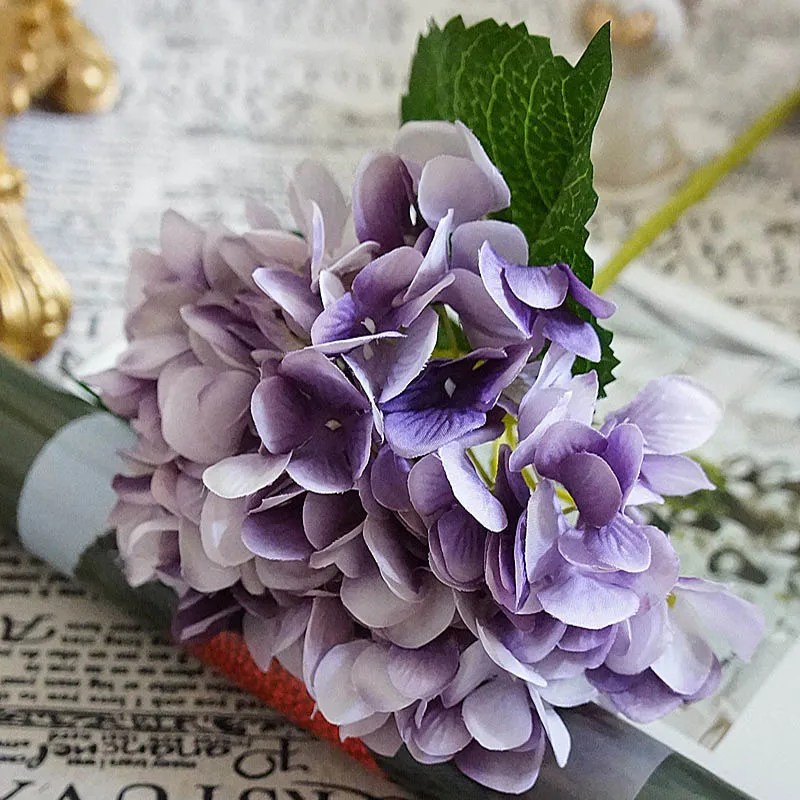 Artificial Flowers 1 Bundle Silk Hydrangea Wedding Decorative Bridal Accessories Clearance Festival Decor Vases Home Diy Bouquet