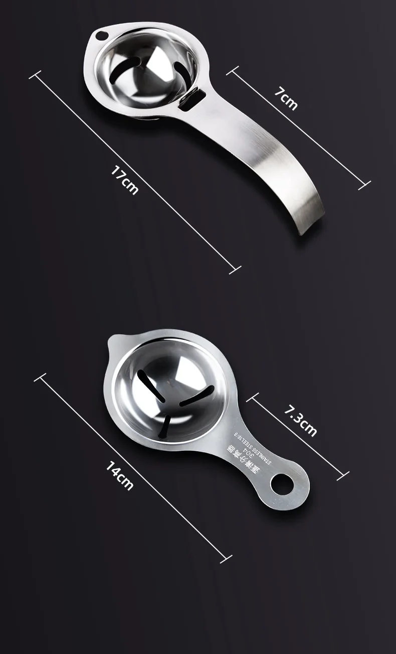 Egg White Separator Stainless Steel Tools Eggs Yolk Filter Gadgets Kitchen Accessories Separating Funnel Spoon Divider Utensils