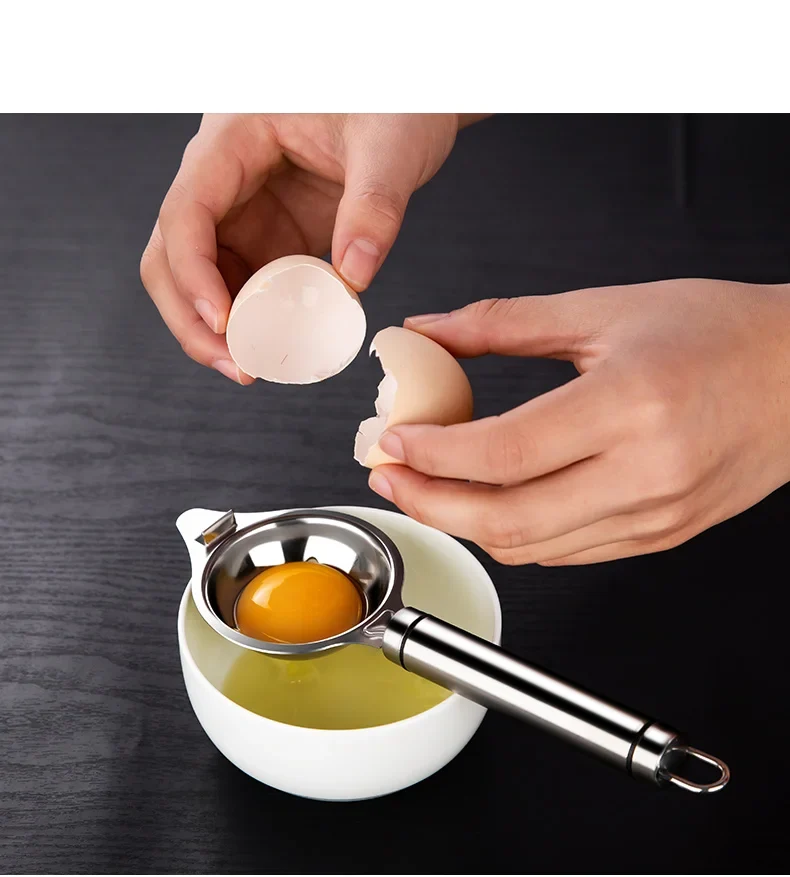 Egg White Separator Stainless Steel Tools Eggs Yolk Filter Gadgets Kitchen Accessories Separating Funnel Spoon Divider Utensils