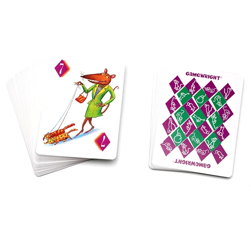 Rat a Tat Cat - Fun Numbers card Game with Cats (and a few rats) For Ages 6 and up