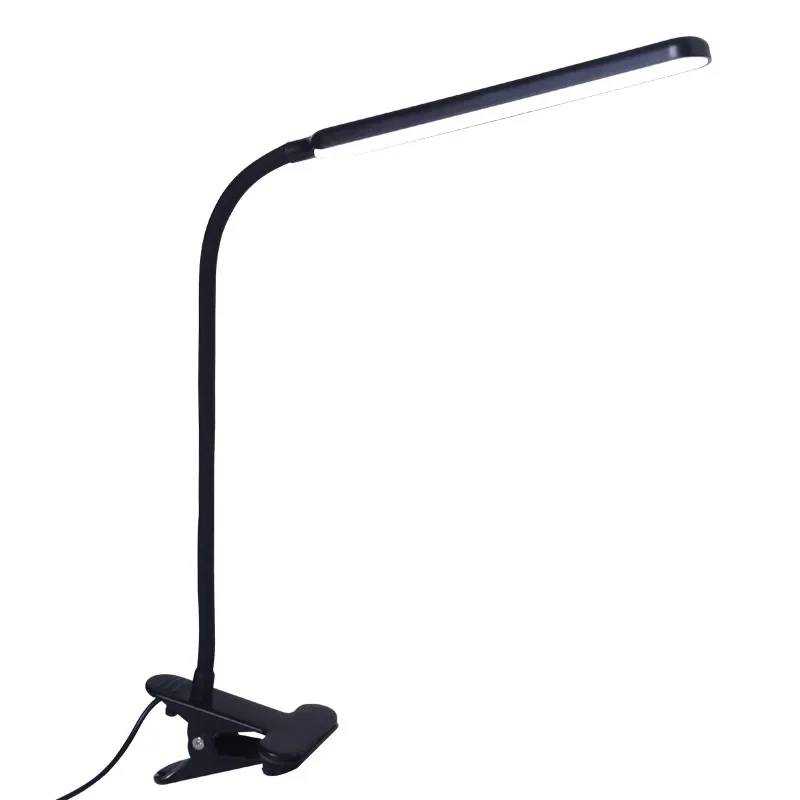 LED Adjustable Table Lamp USB 3 Colors Eye Protection Study Night Lamps Clip On Dimmable for Home Office Reading Led Desk Lamps