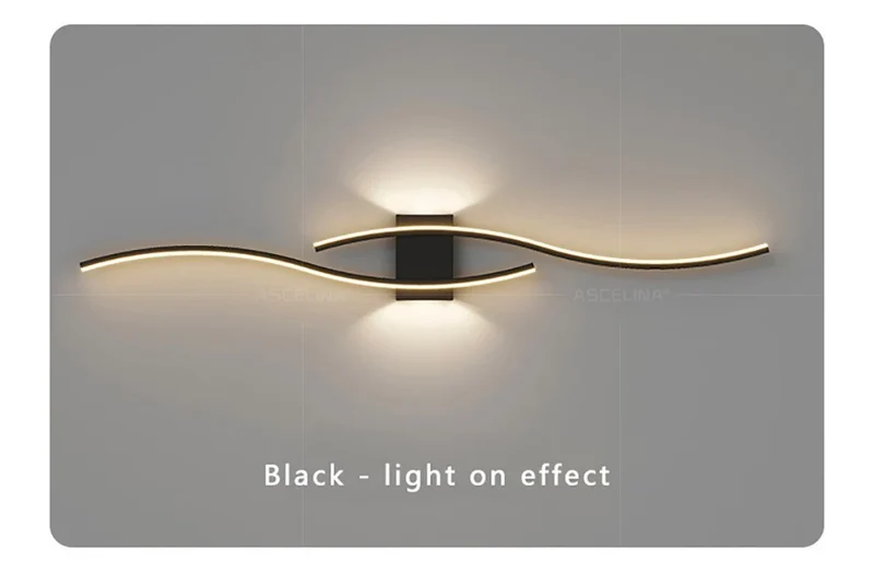 LED Wall Lamp 60/80CM Remote Control Wall Sconce Living Room TV Background Decor Bedroom Kitchen Stair Home Decor Led Lighting