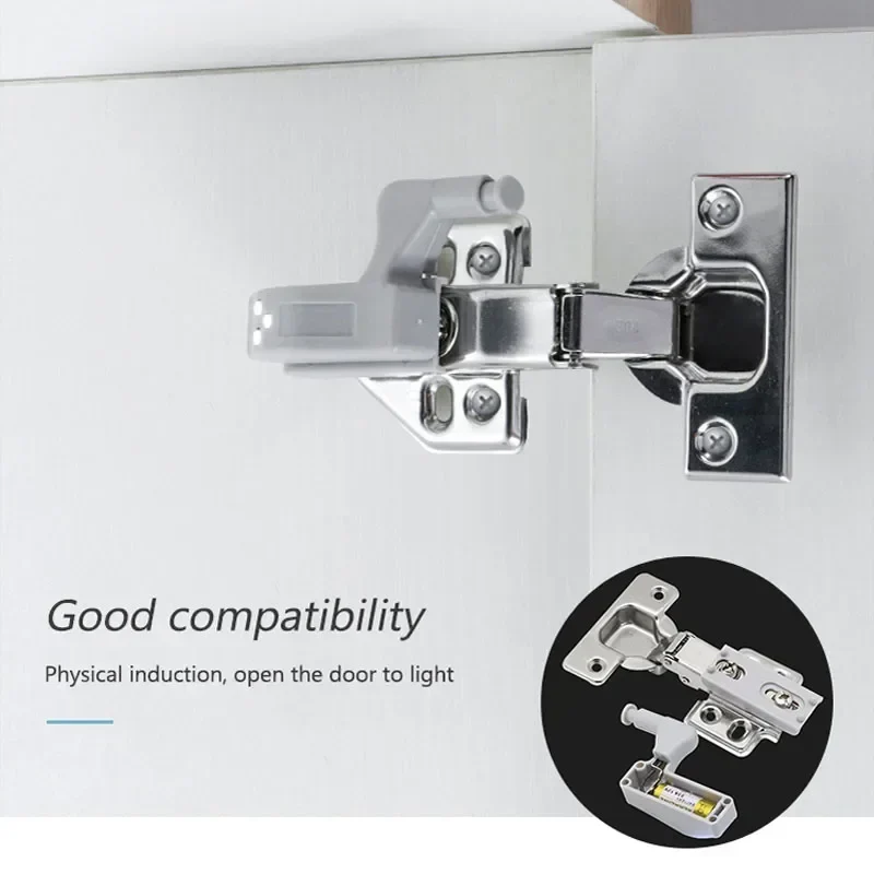 Universal LED Inner Hinge Lamp Cabinet Induction Lights Wardrobe Cupboard Sensor Lights Bedroom Kitchen Closet Night Lamp