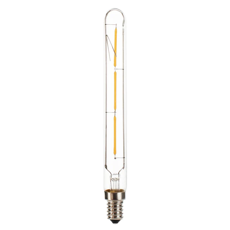 3W 4W 6W T20 E14 LED Tube Light Bulb SES Vintage Retro Filament COB 220V 240V Tubular Antique Lamp 2700K Warm White Glass Shell