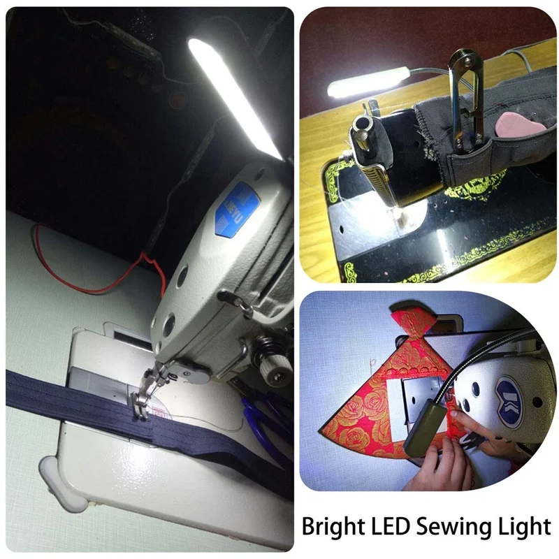 Dimmable Sewing Machine LED Lights Flexible Work Lamp Industrial Lighting Magnetic Sewing Light 20/30LEDs for Drill Press Lathe