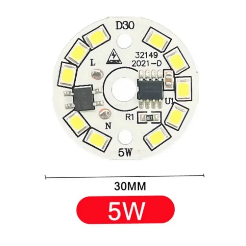 LED Bulb Patch Lamp SMD Plate Circular Module Light Source Plate For Bulb Light AC 220V Led Chip Spotlight Downlight LED Lamp