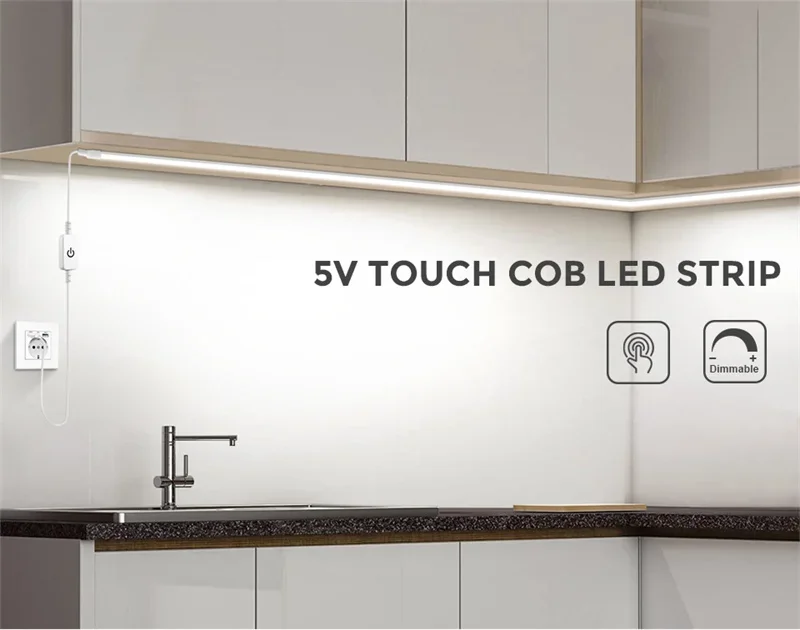 5V USB Neon Lamp Dimmable Waterproof Flexible Tape Touch Sensor LED Neon Sign Light Strip Bedroom Backlight DIY Decor