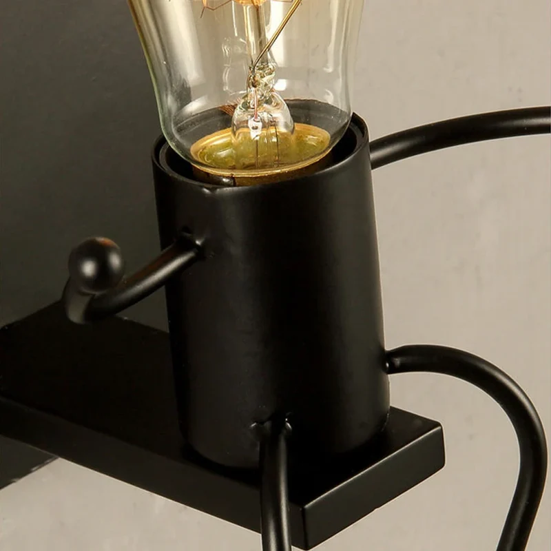 Humanoid Creative Wall Light Modern Simple Little Man Bedside Lamp Sconce Indoor Decor Hanging Lighting for Children Bedroom LED