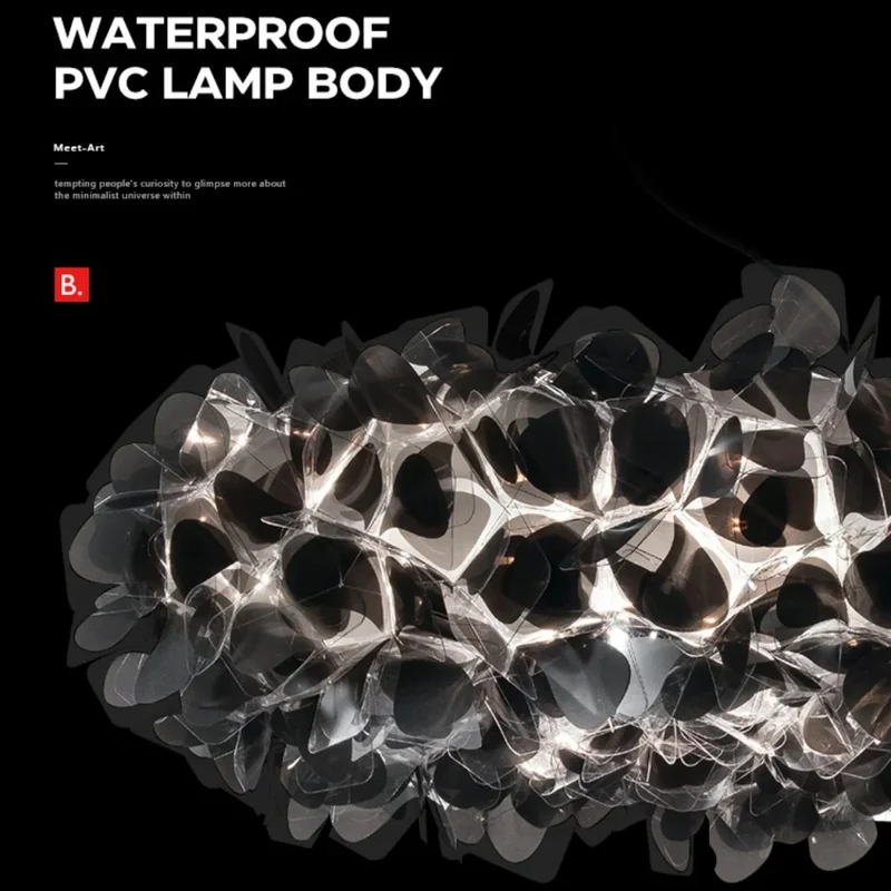 Modern Hanging Ceiling Lamp Chandelier for Living Room Lustre Petal Pendant Chandelier Bedroom Restaurant Black Indoor Lights