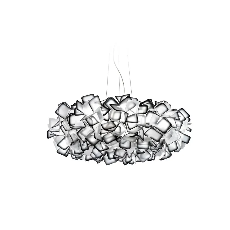 Modern Hanging Ceiling Lamp Chandelier for Living Room Lustre Petal Pendant Chandelier Bedroom Restaurant Black Indoor Lights