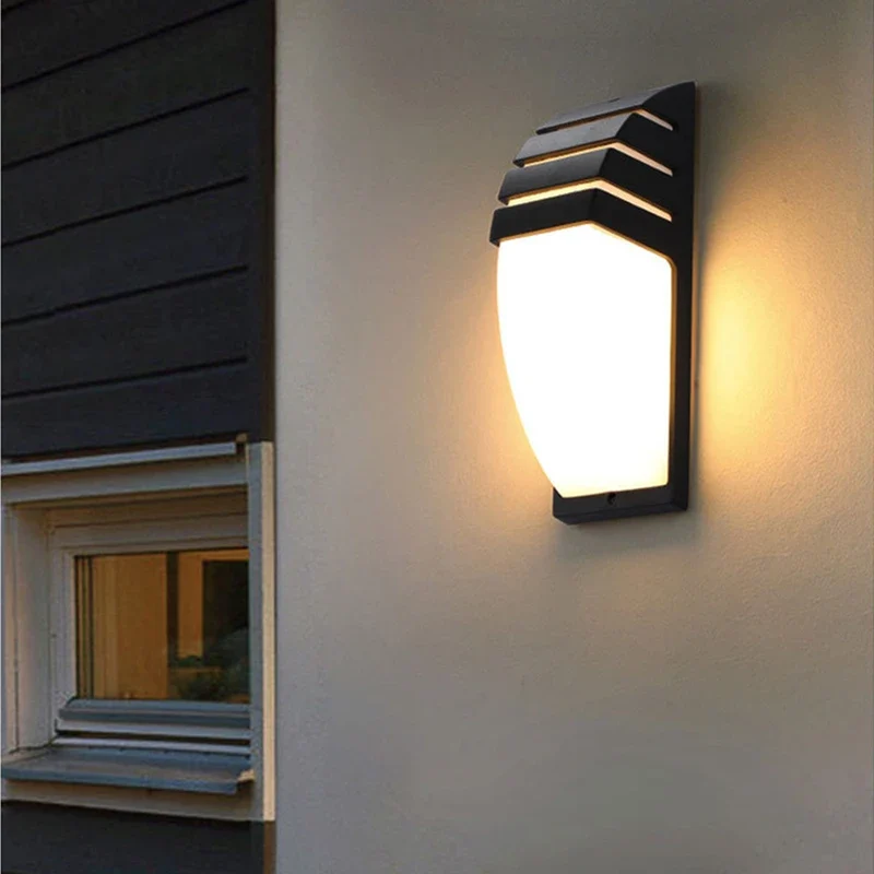 Outdoor LED Wall Lamp E27 IP65 Waterproof Aluminum Garden Porch Light 110V 220V Exterior Decor Sconce Street Lighting Fixture