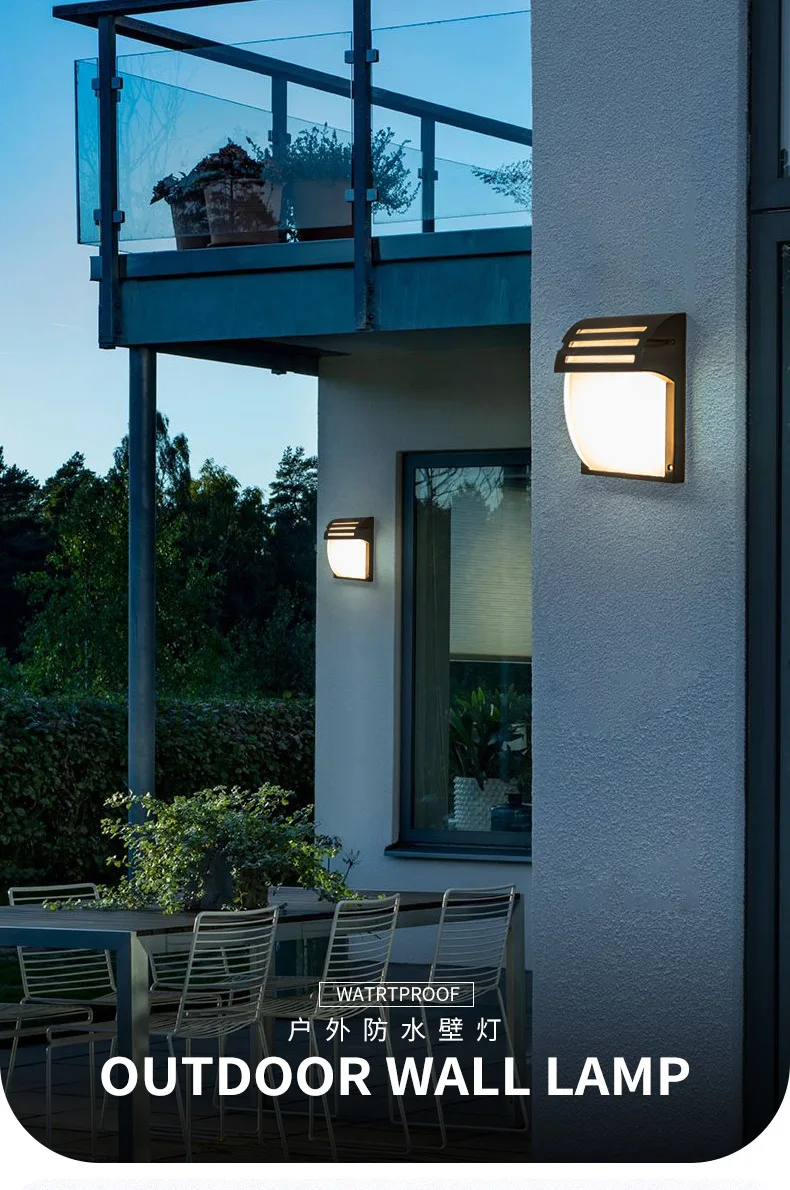 Outdoor LED Wall Lamp E27 IP65 Waterproof Aluminum Garden Porch Light 110V 220V Exterior Decor Sconce Street Lighting Fixture