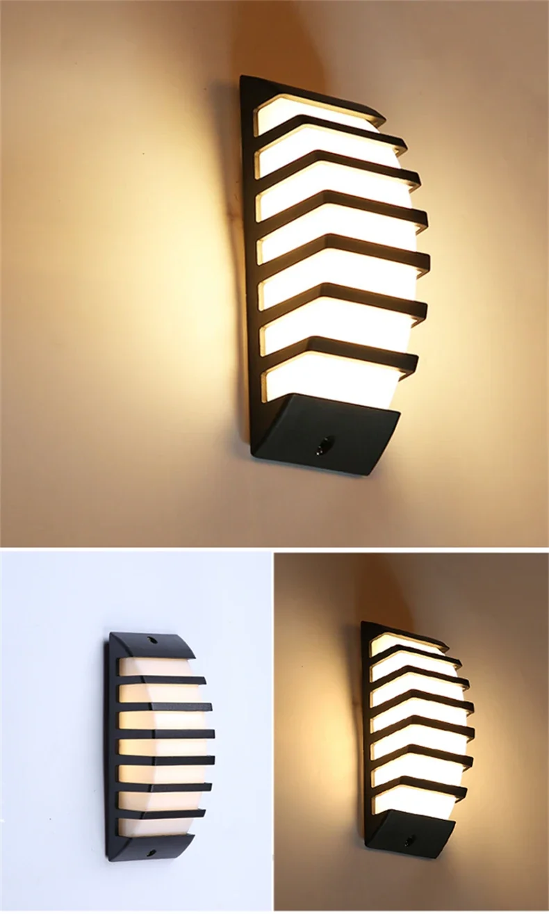 Outdoor LED Wall Lamp E27 IP65 Waterproof Aluminum Garden Porch Light 110V 220V Exterior Decor Sconce Street Lighting Fixture