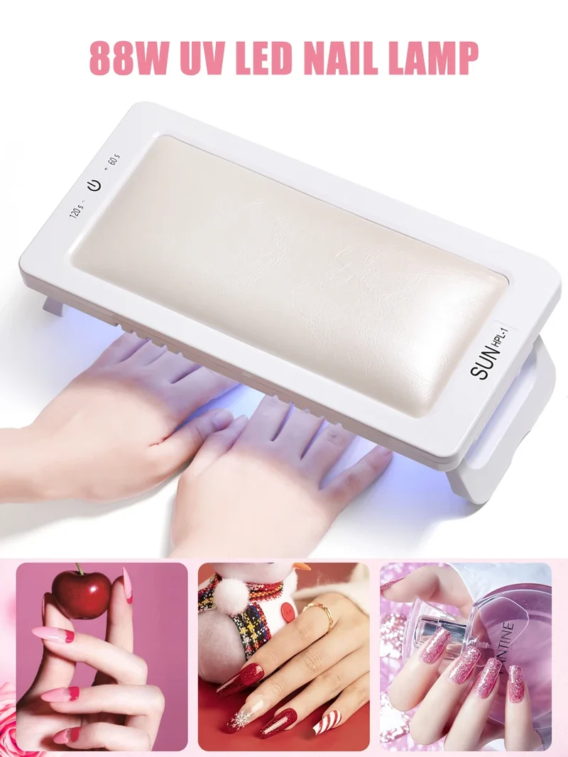LINMANDA UV Led Nail Lamp With Leather Hand Pad Foldable Drying Lamp Home Use Nail Lamp For Drying Polish Varnish With USB Cable