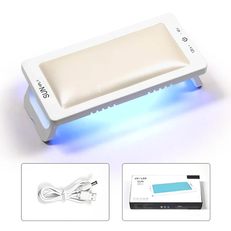 LINMANDA UV Led Nail Lamp With Leather Hand Pad Foldable Drying Lamp Home Use Nail Lamp For Drying Polish Varnish With USB Cable