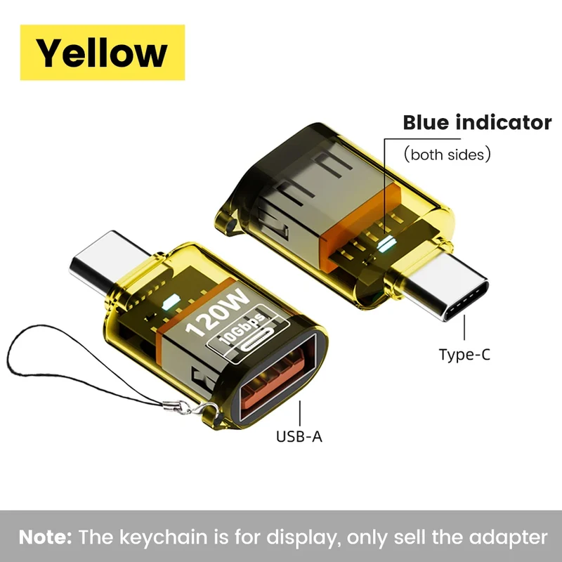 Olaf 120W Type C To USB A OTG Adapter USB 3.2 to Type C Fast Charging Connector For iPhone 15 16 Macbook iPad Huawei P60Xiaomi