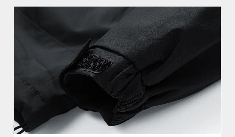 Windbreakers Men Hooded Jacket Zipper Coat Cargo Waterproof Black Bomber Camping Loose Thin Softshell Hooded Hiking Jacket