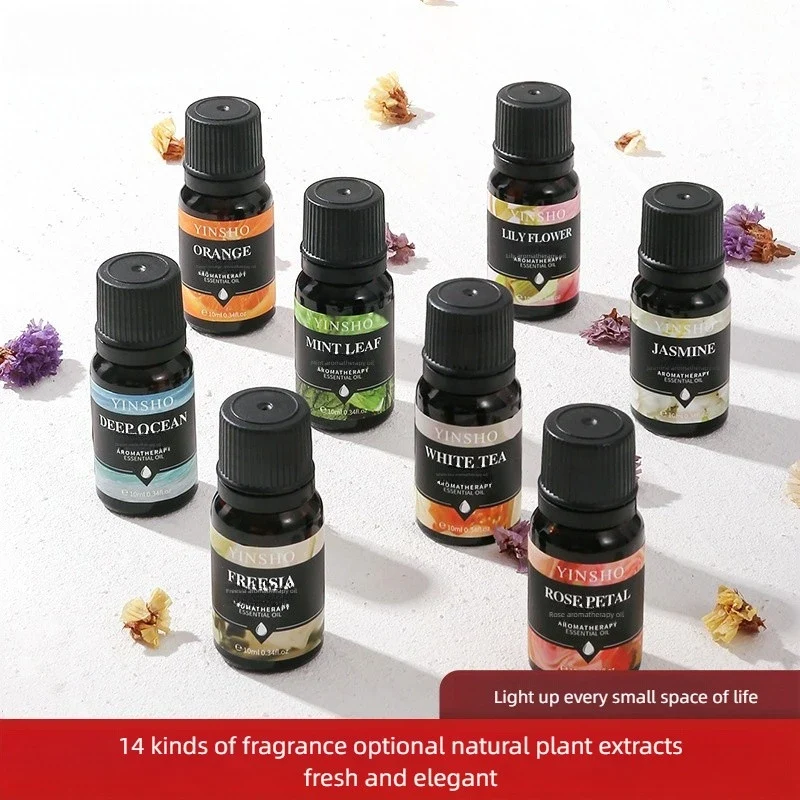 17 Flavors 10ml Essential Oils For Aroma Diffuser AirHumidifier Home Water-soluble Lavender Rose Eucalyptus White Peach Oolong