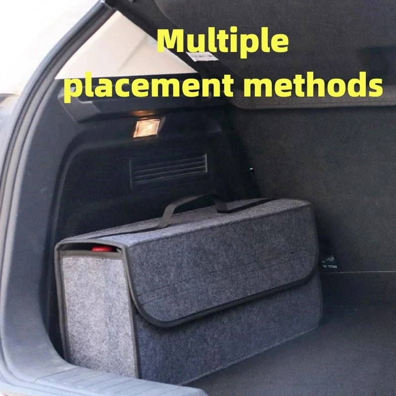 Car Trunk Soft Felt Storage Box - Large Anti-Slip Compartment Organizer, Auto Boot Storage Accessories
