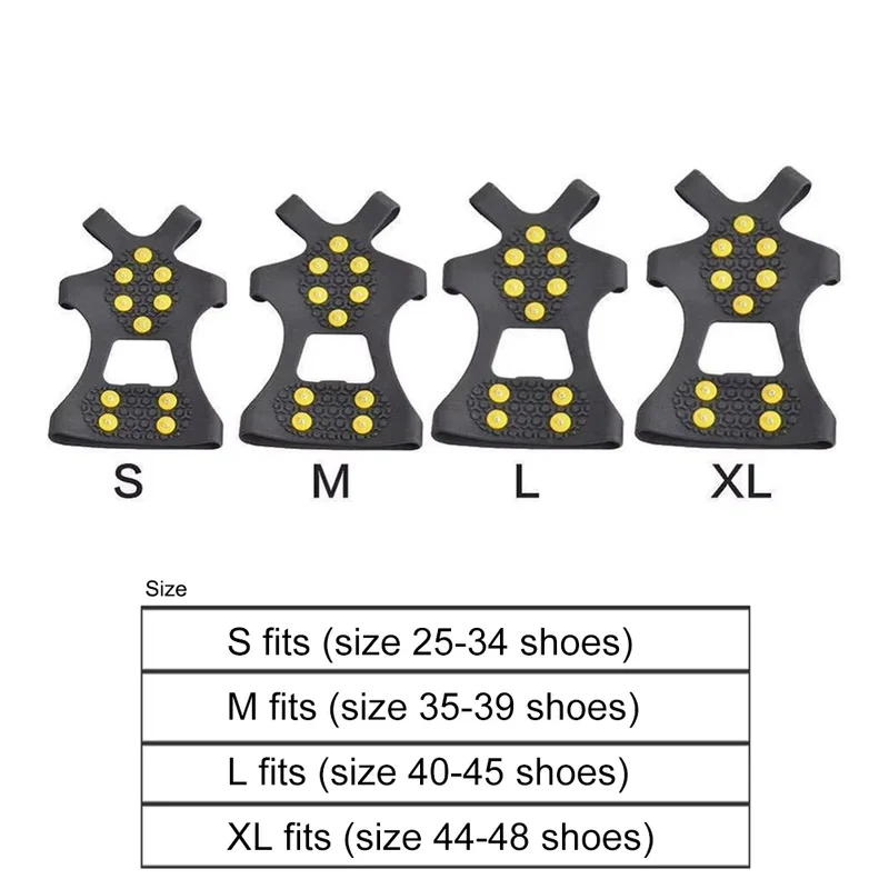 Outdoor snow claw shoe covers for men and women 10 teeth rock climbing crampons non-slip climbing cleats Hiking accessories