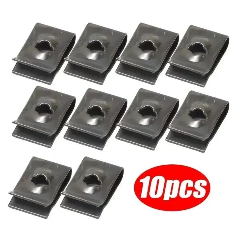 Metal U Type Self Tapping Clips Anti Rust Cover Retainer Locking Brackets for Auto Motorcycle Scooter Moped Body Repair