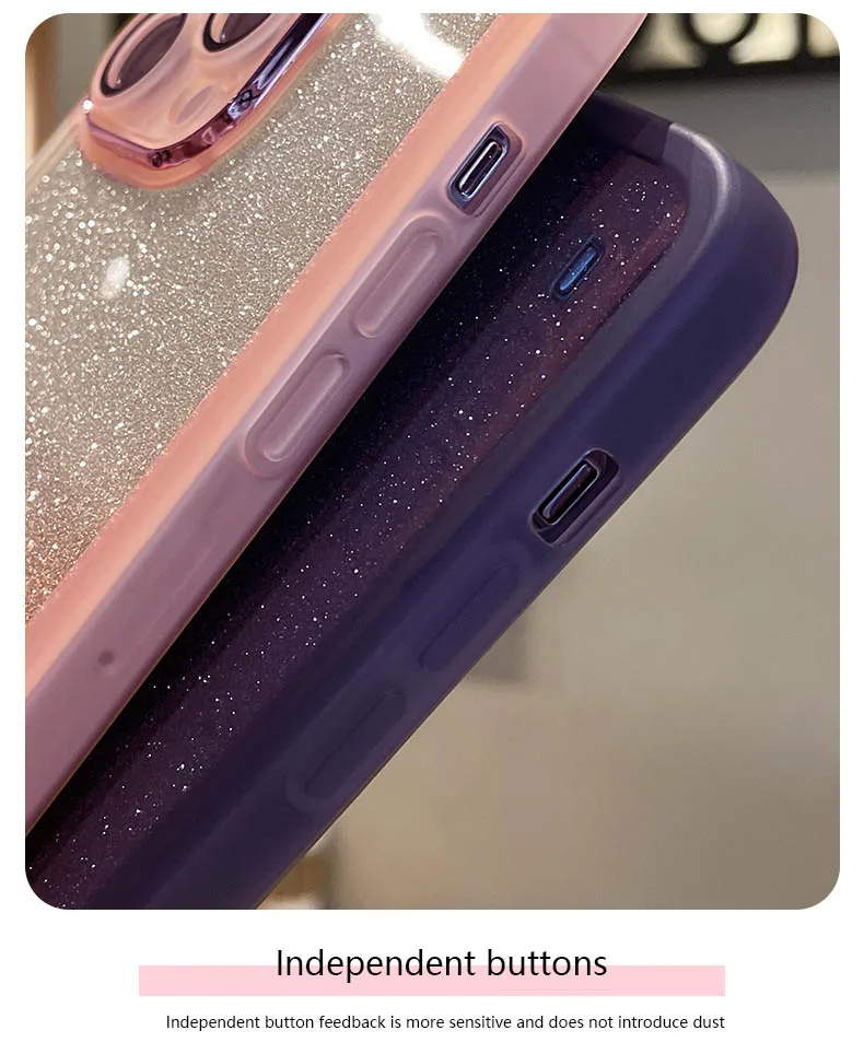 Fashion Bling Glitter Phone Case For iPhone 16 E 15 Pro Max 14 Plus 13 12 11 Luxury Shockproof Bumper Silicone Clear Back Cover