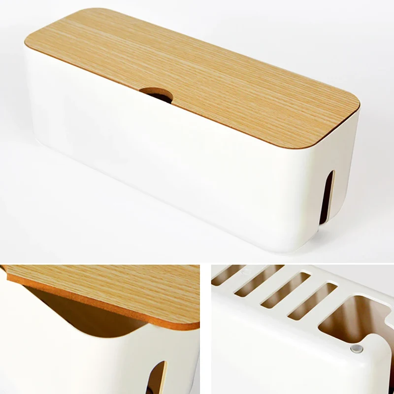 Cable Storage Box Power Strip Wire Case Anti Dust Charger Socket Organizer Network Line Storage Bin Charger Wire Management New