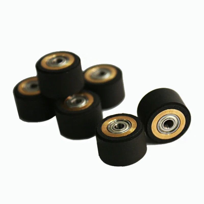 10pcs Pinch Roller Graphtec Skycut Printer Vinyl Cutter Cutting Plotter Roll 4x11x16mm Rubber Copper Core Press Paper Wheel