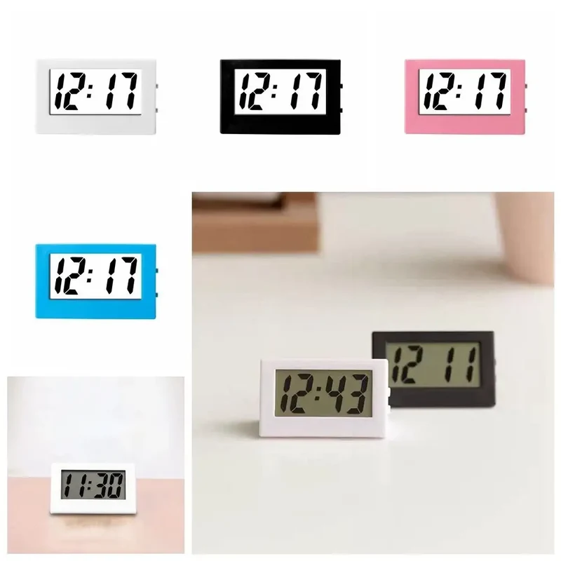 Creative Small Mini Triangle Clock ABS Mute Desk Digital Clock Electronic Simple Home