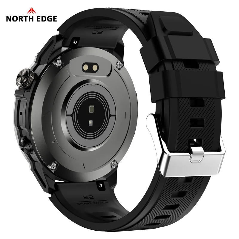 NORTH EDGE NEW GPS Smart Watch 1.43'' HD AMOLED Display Built-in GPS Altitude Barometer Compass Bluetooth Phone Call Smartwatch