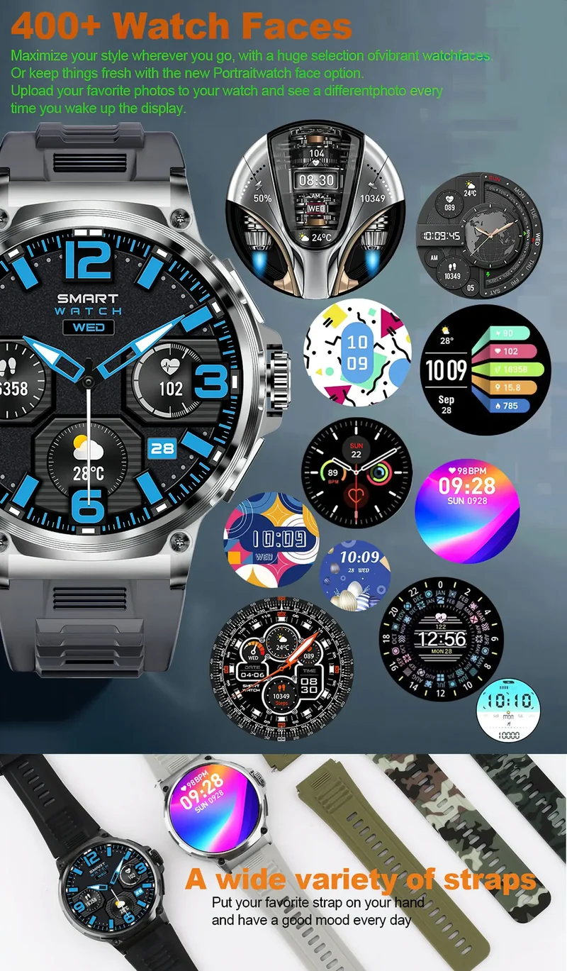 New 1.85-inch Ultra HD SmartWatch GPS Track Bluetooth Call 710 Mah Large Battery Sports Fitness smartwatch 2026 clock Gift Hot