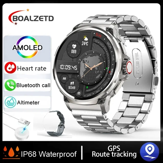 New 1.85-inch Ultra HD SmartWatch GPS Track Bluetooth Call 710 Mah Large Battery Sports Fitness smartwatch 2026 clock Gift Hot